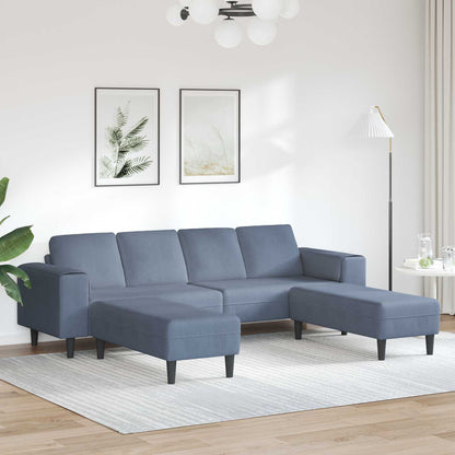 Sofa 250 X 188 X 76 Cm Velourstof - Hovedbillede