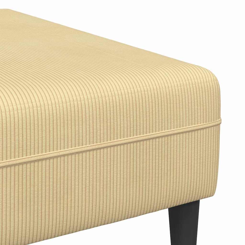 Stof Sofa Med Pude Grågrøn Corduroy Stof - Billede 8
