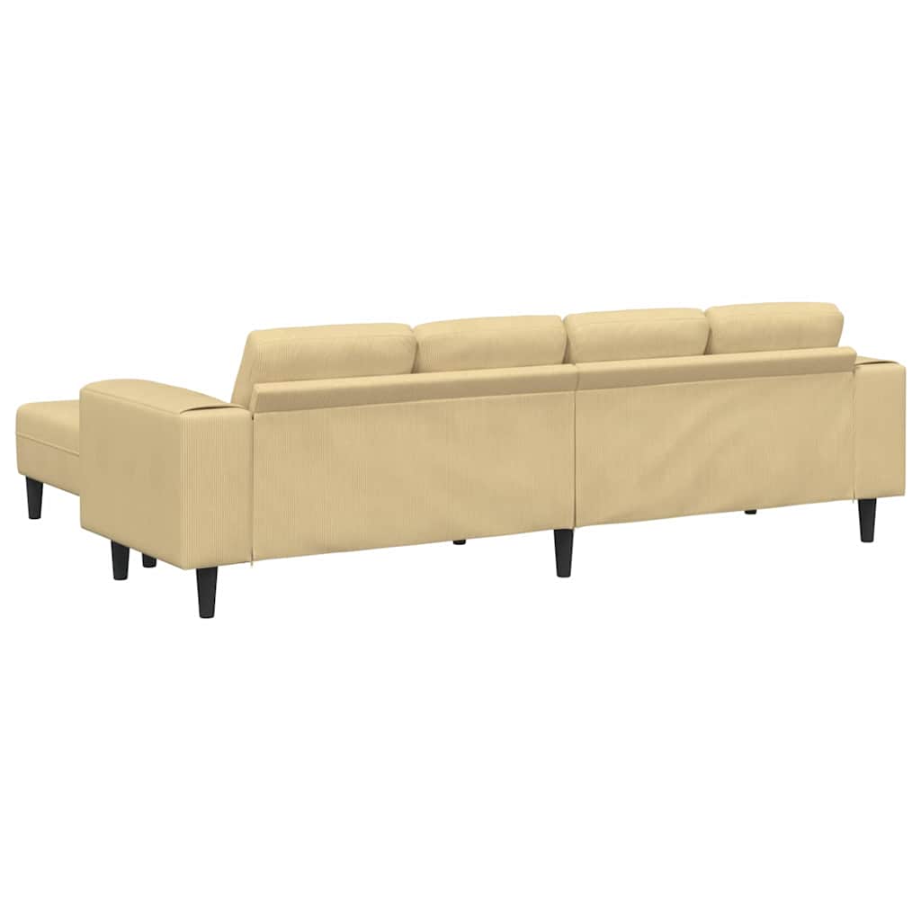 Stof Sofa Med Pude Grågrøn Corduroy Stof - Billede 6
