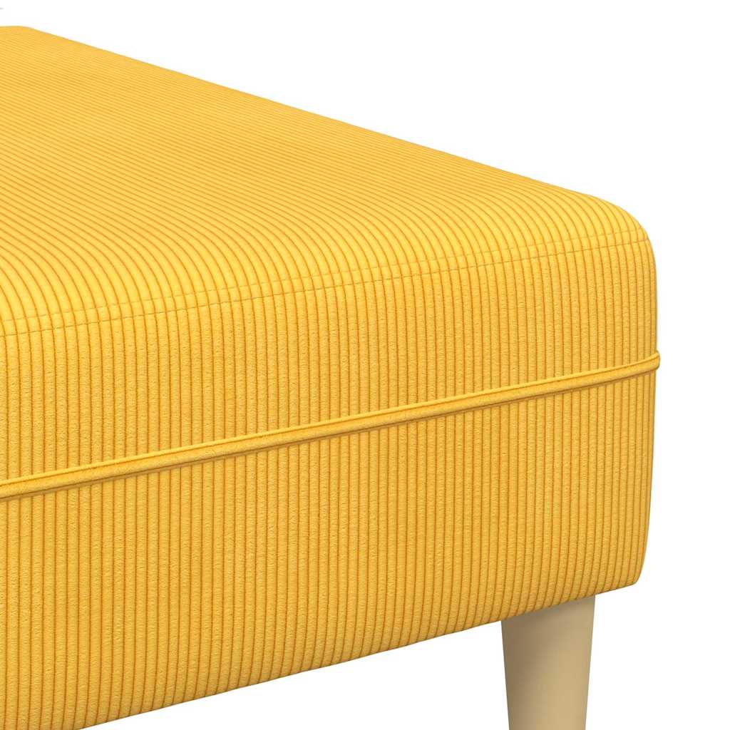 Stof Sofa Lys Gul Corduroy Stof - Billede 8