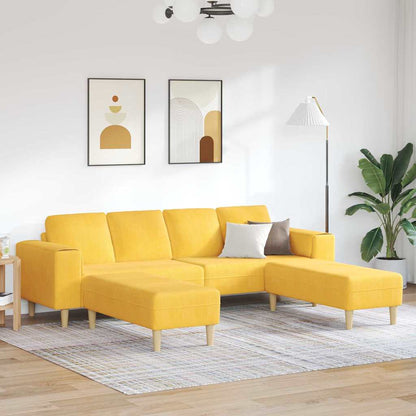 Stof Sofa Lys Gul Corduroy Stof - Hovedbillede