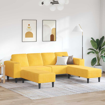 Sofa 250 X 188 X 76 Cm Velourstof - Variant 3335137