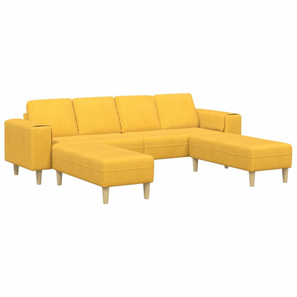 Stof Sofa Lys Gul Corduroy Stof - Billede 2