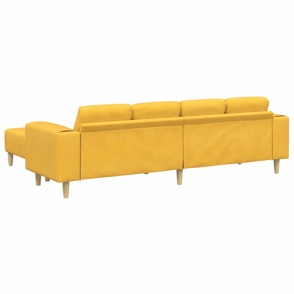 Stof Sofa Lys Gul Corduroy Stof - Billede 6