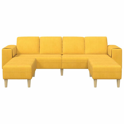 Stof Sofa Lys Gul Corduroy Stof - Billede 4