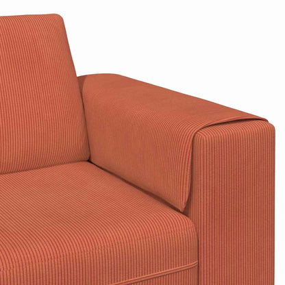 Stof Sofa Med Pude Rød Orange 208 Cm Corduroy Stof - Billede 7