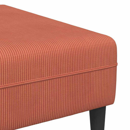 Stof Sofa Med Pude Rød Orange 208 Cm Corduroy Stof - Billede 8