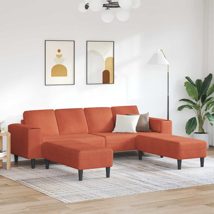 Sofa 250 X 188 X 76 Cm Velourstof - Variant 3335138