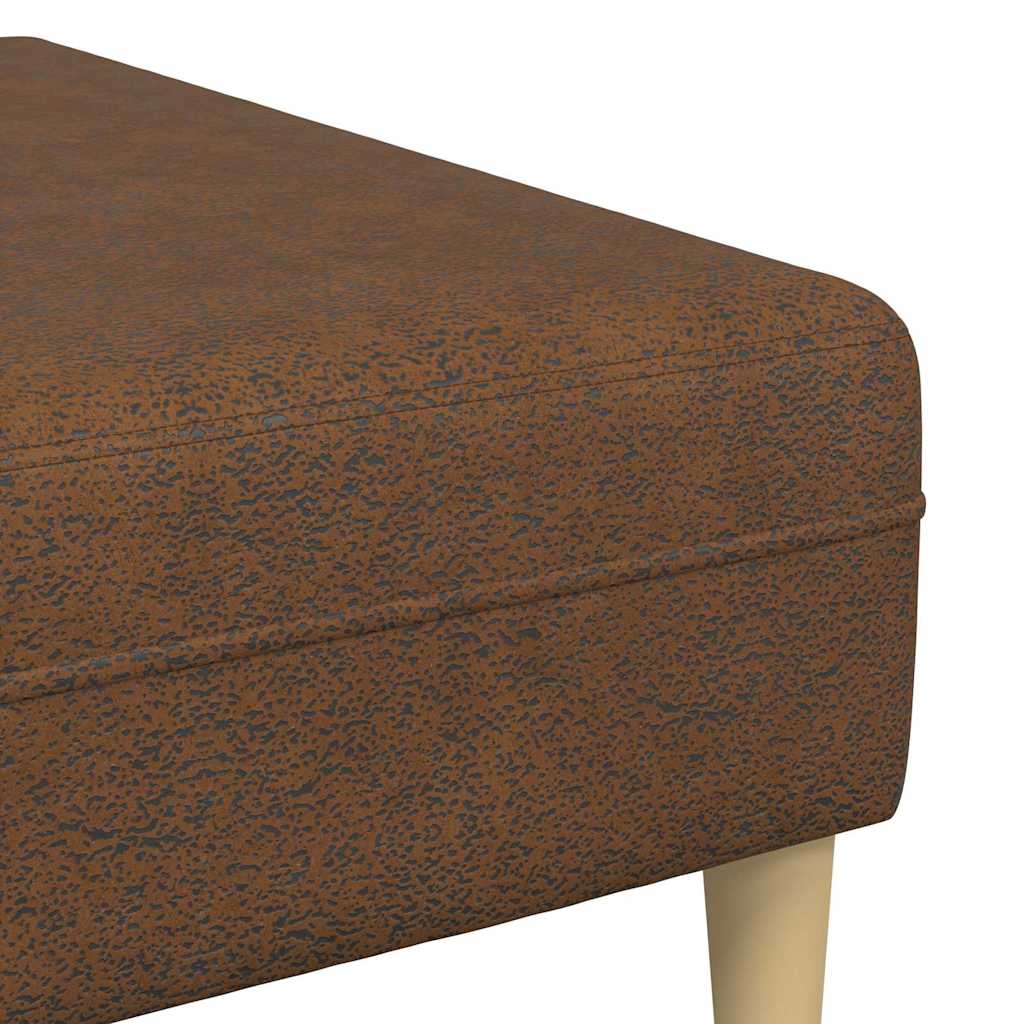 Sofa Sæt 3 Pcs Brun Faux Suede Læder - Billede 8