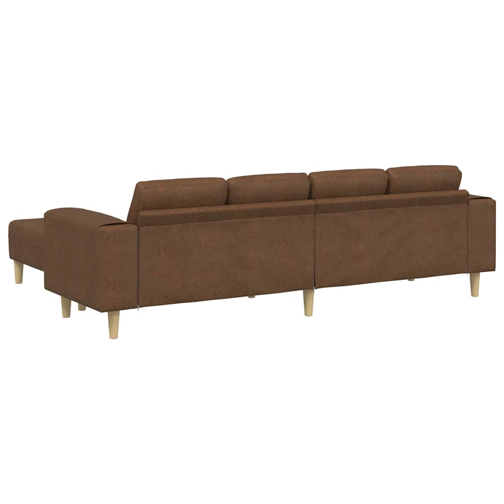 Sofa Sæt 3 Pcs Brun Faux Suede Læder - Billede 6