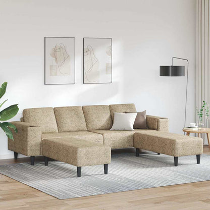 Sofa Sæt 3 Pcs Lysegrå Faux Suede Læder - Hovedbillede