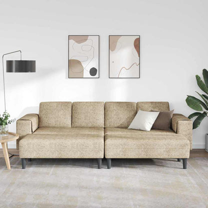 Sofa Sæt 3 Pcs Lysegrå Faux Suede Læder - Billede 3