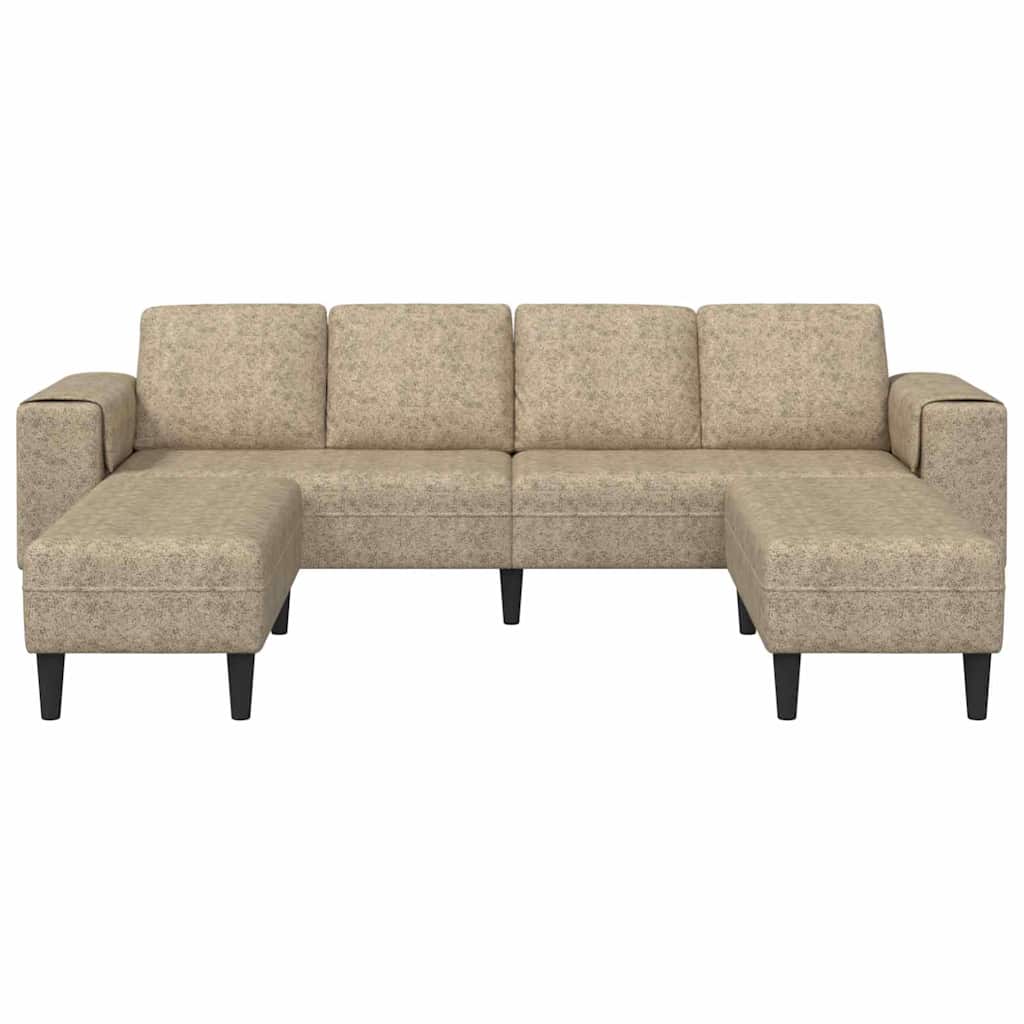 Sofa Sæt 3 Pcs Lysegrå Faux Suede Læder - Billede 4