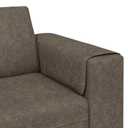 Sofa Sæt 3 Pcs Mørkegrå Faux Suede Læder - Billede 7