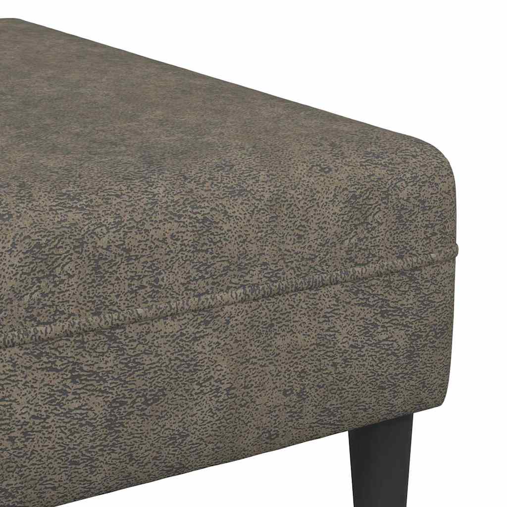 Sofa Sæt 3 Pcs Mørkegrå Faux Suede Læder - Billede 8