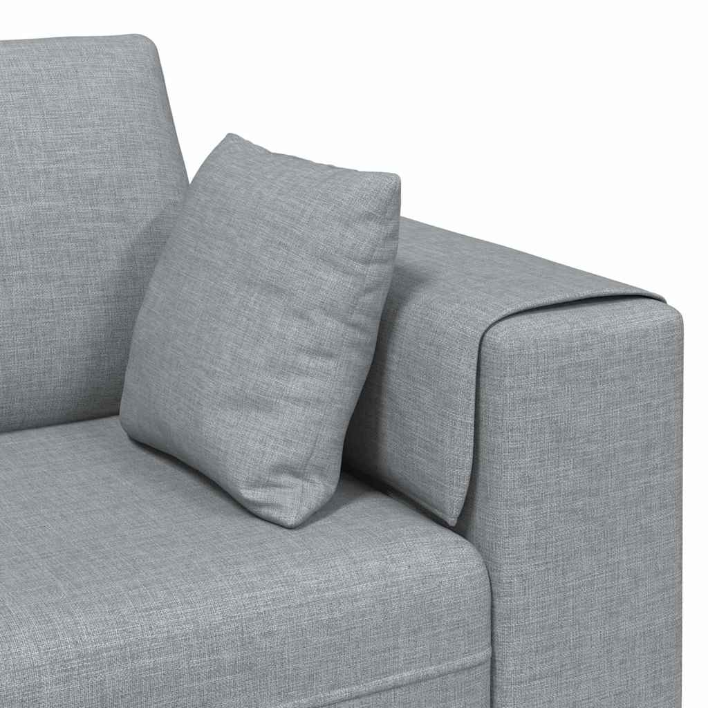 Stof Sofa Med Pude Lysegrå 208 Cm Stof - Billede 7