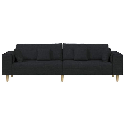 Stof Sofa Med Pude Sort 208 Cm Stof - Billede 4