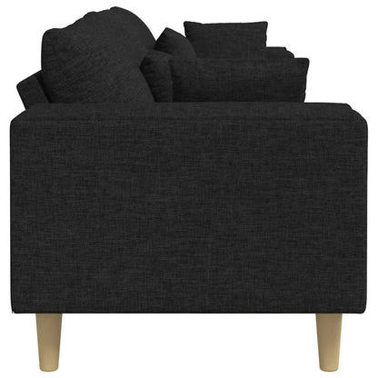 Stof Sofa Med Pude Sort 208 Cm Stof - Billede 5