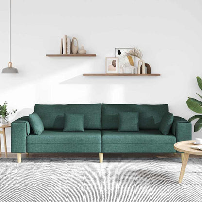 Stof Sofa Med Pude Mørkegrøn 208 Cm Stof - Billede 3