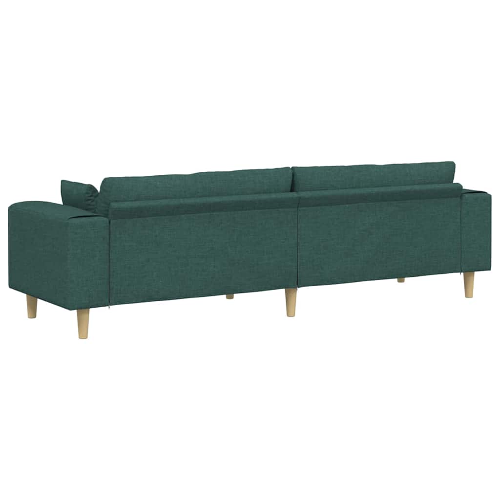 Stof Sofa Med Pude Mørkegrøn 208 Cm Stof - Billede 6