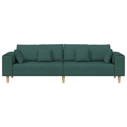 Stof Sofa Med Pude Mørkegrøn 208 Cm Stof - Billede 4
