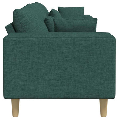 Stof Sofa Med Pude Mørkegrøn 208 Cm Stof - Billede 5