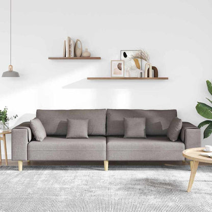 Stof Sofa Med Pude Gråbrun 208 Cm Stof - Billede 3