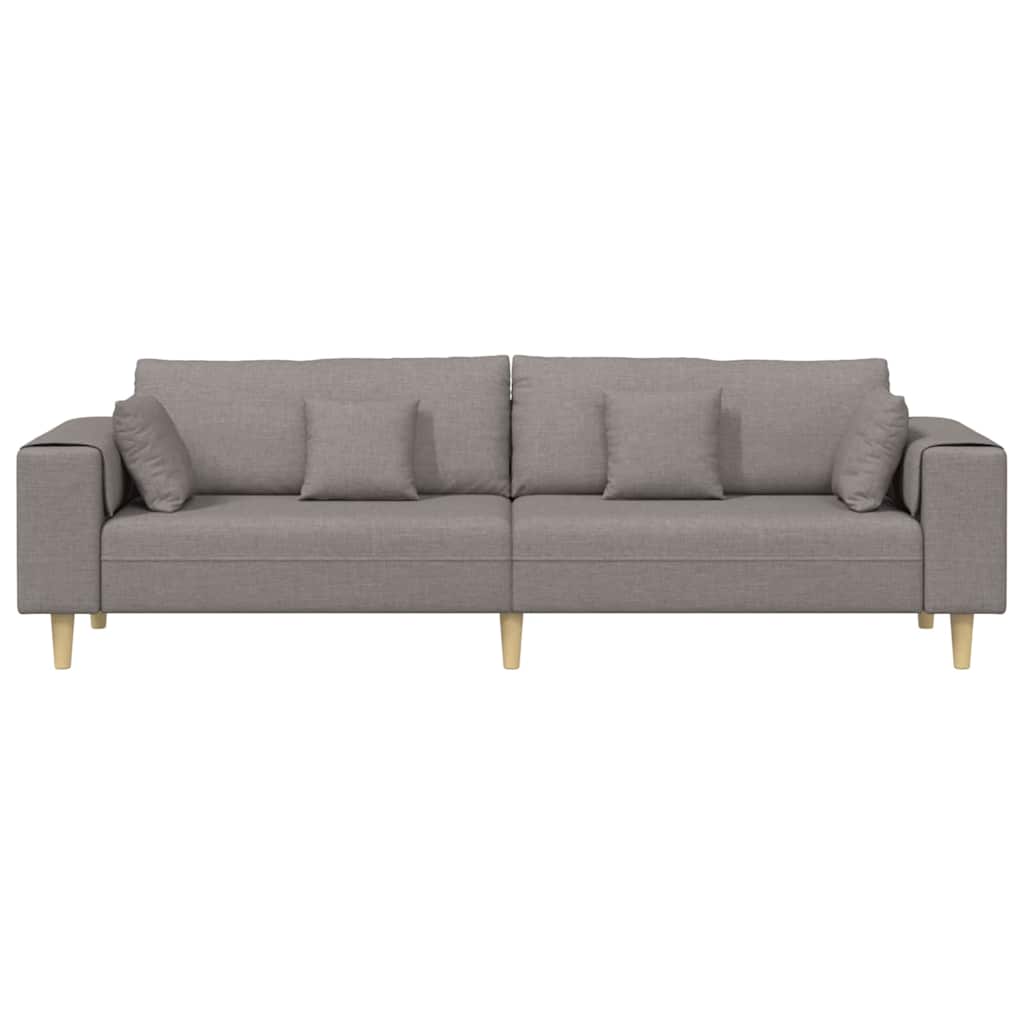 Stof Sofa Med Pude Gråbrun 208 Cm Stof - Billede 4