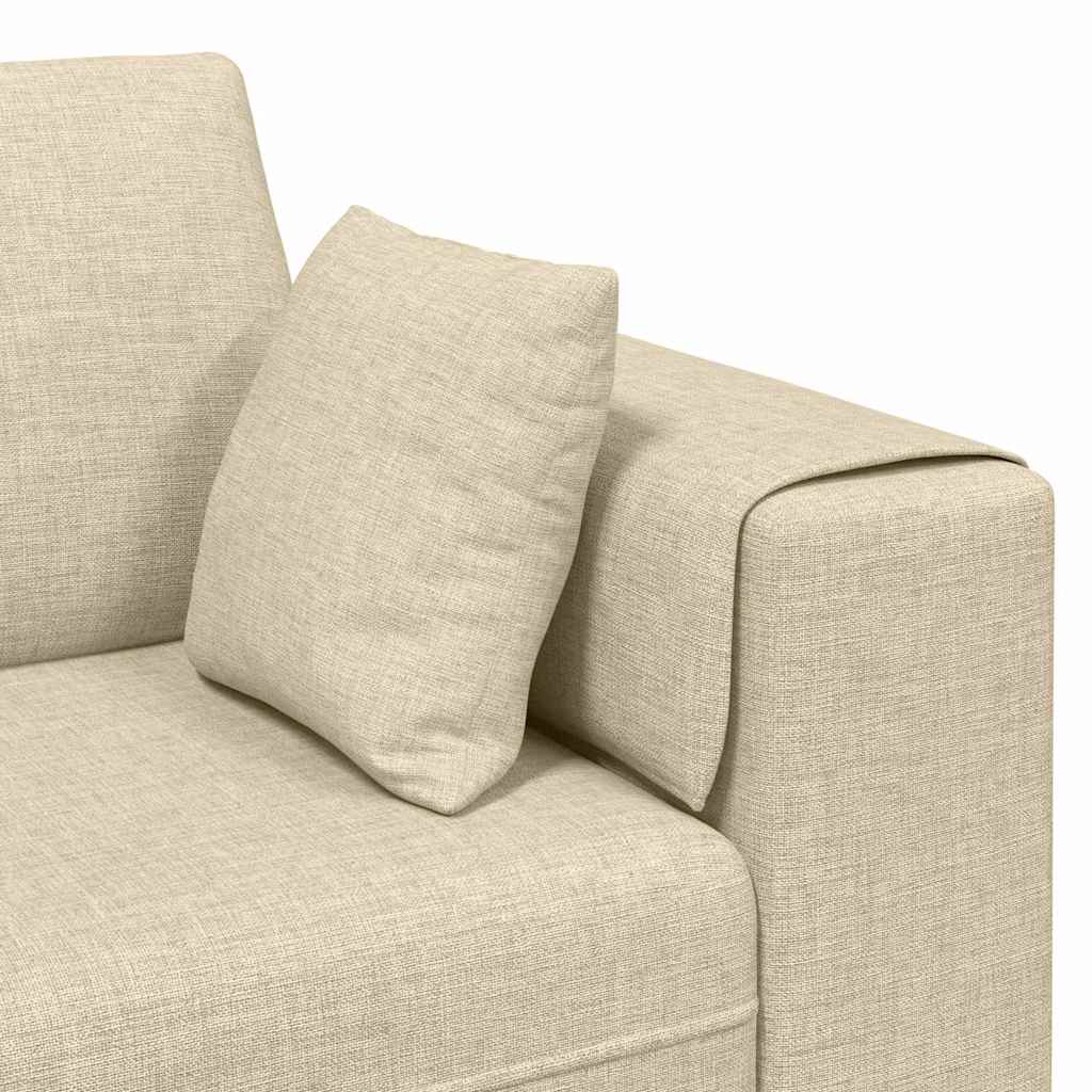 Stof Sofa Med Pude Creme 208 Cm Stof - Billede 7