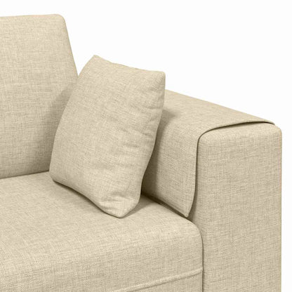 Stof Sofa Med Pude Creme 208 Cm Stof - Billede 7