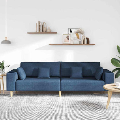 Stof Sofa Med Pude Blå 208 Cm Stof - Billede 3