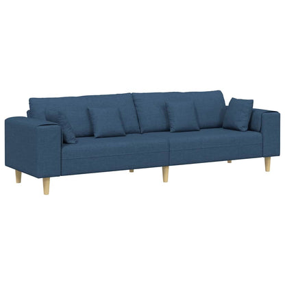 Stof Sofa Med Pude Blå 208 Cm Stof - Billede 2