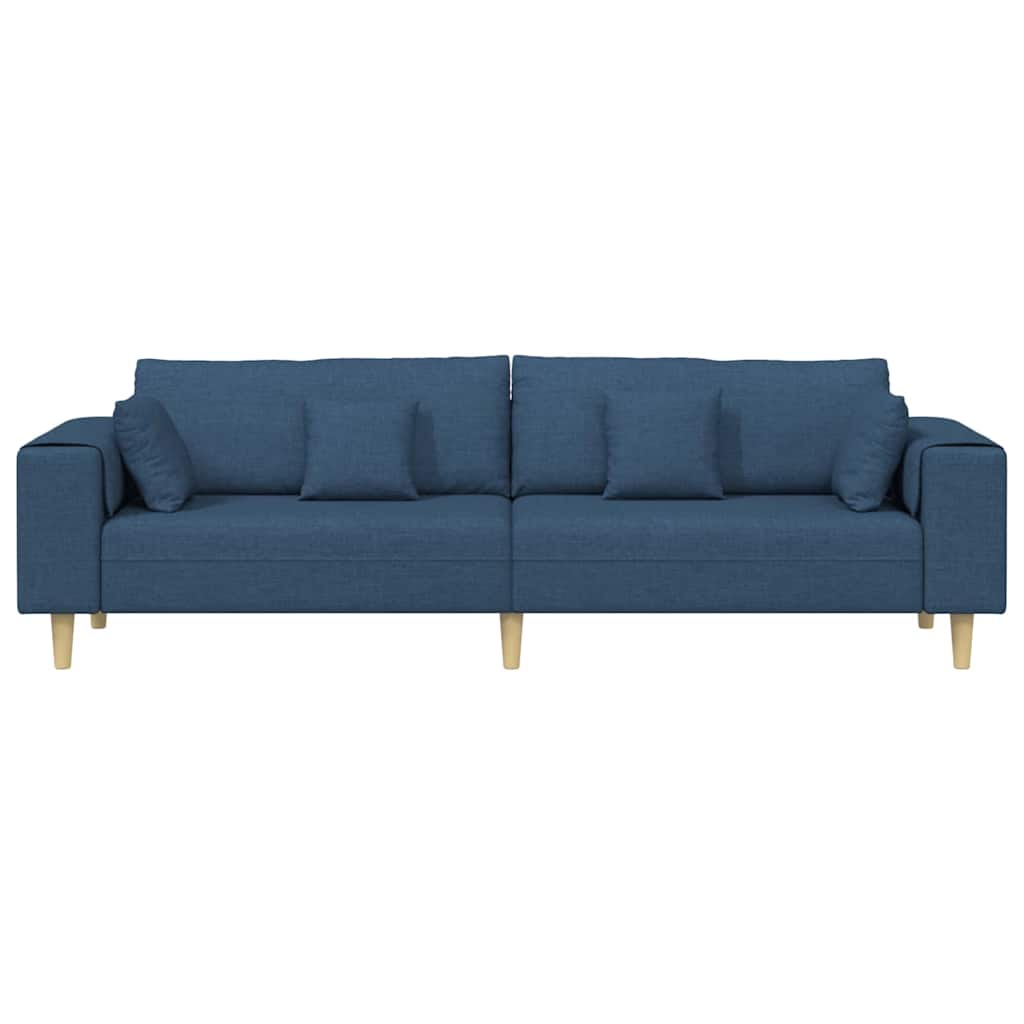 Stof Sofa Med Pude Blå 208 Cm Stof - Billede 4