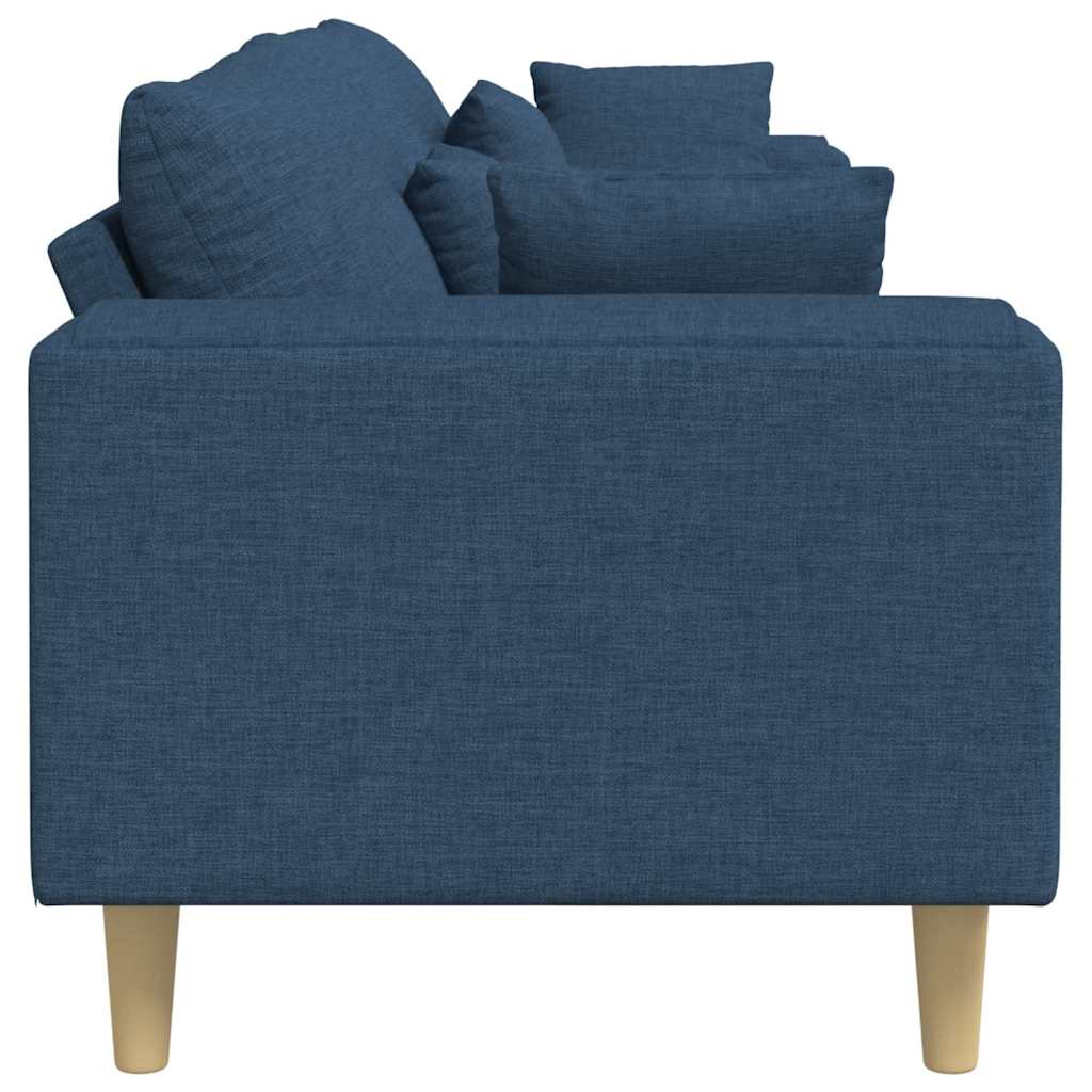 Stof Sofa Med Pude Blå 208 Cm Stof - Billede 5