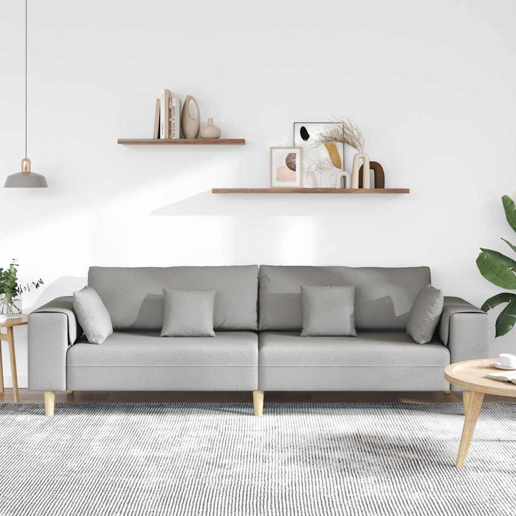 Stof Sofa Med Pude Skygrå 208 Cm Stof - Billede 3