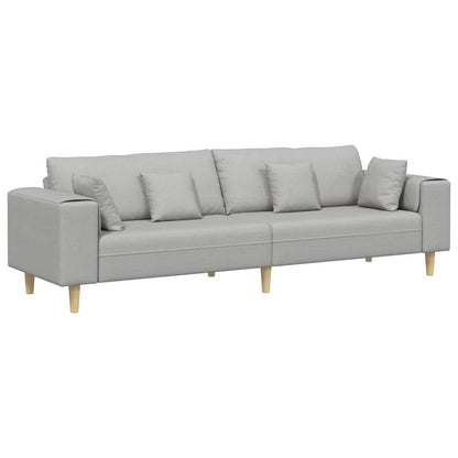Stof Sofa Med Pude Skygrå 208 Cm Stof - Billede 2