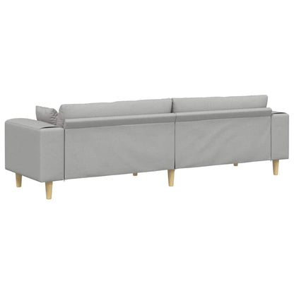 Stof Sofa Med Pude Skygrå 208 Cm Stof - Billede 6