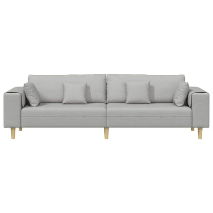 Stof Sofa Med Pude Skygrå 208 Cm Stof - Billede 4