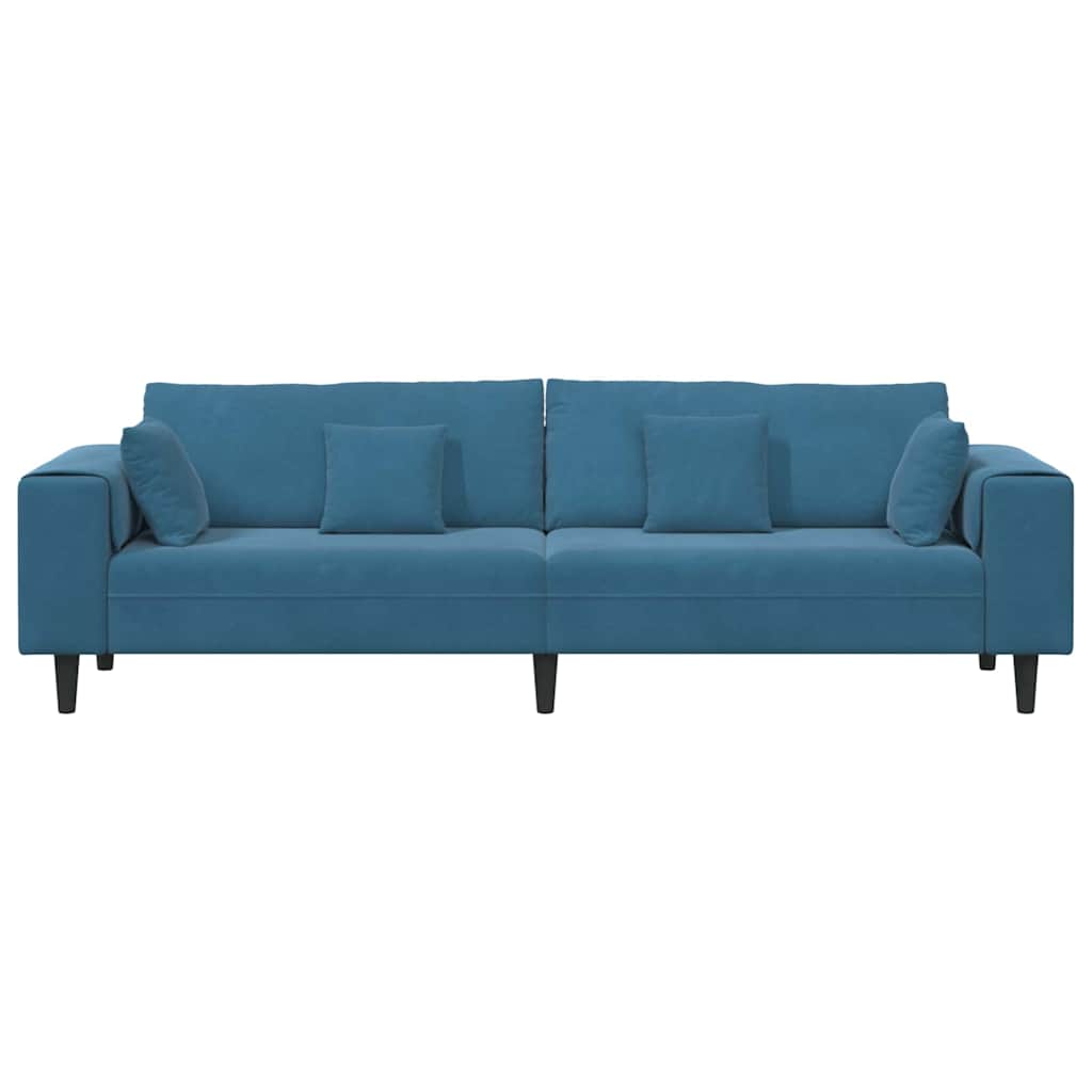 Sofa 250 X 77 X 76 Cm Fløjl - Billede 4
