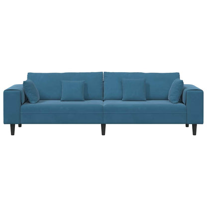 Sofa 250 X 77 X 76 Cm Fløjl - Billede 4