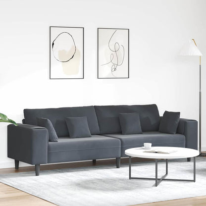 Sofa 250 X 77 X 76 Cm Fløjl - Variant 3335154