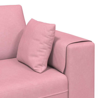 Fløjls Sofa Med Pude Lyserød 209 Cm Fløjl - Billede 7