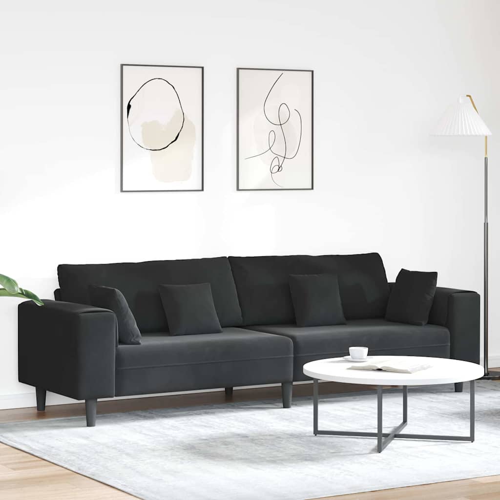 Sofa 250 X 77 X 76 Cm Fløjl - Variant 3335158