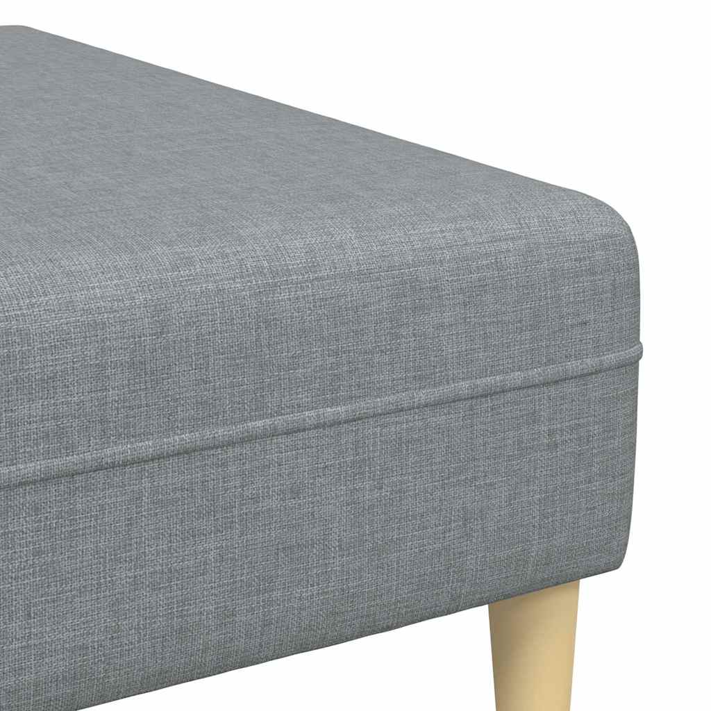 Stof Sofa Med Pude Lysegrå 208 Cm Stof - Billede 8