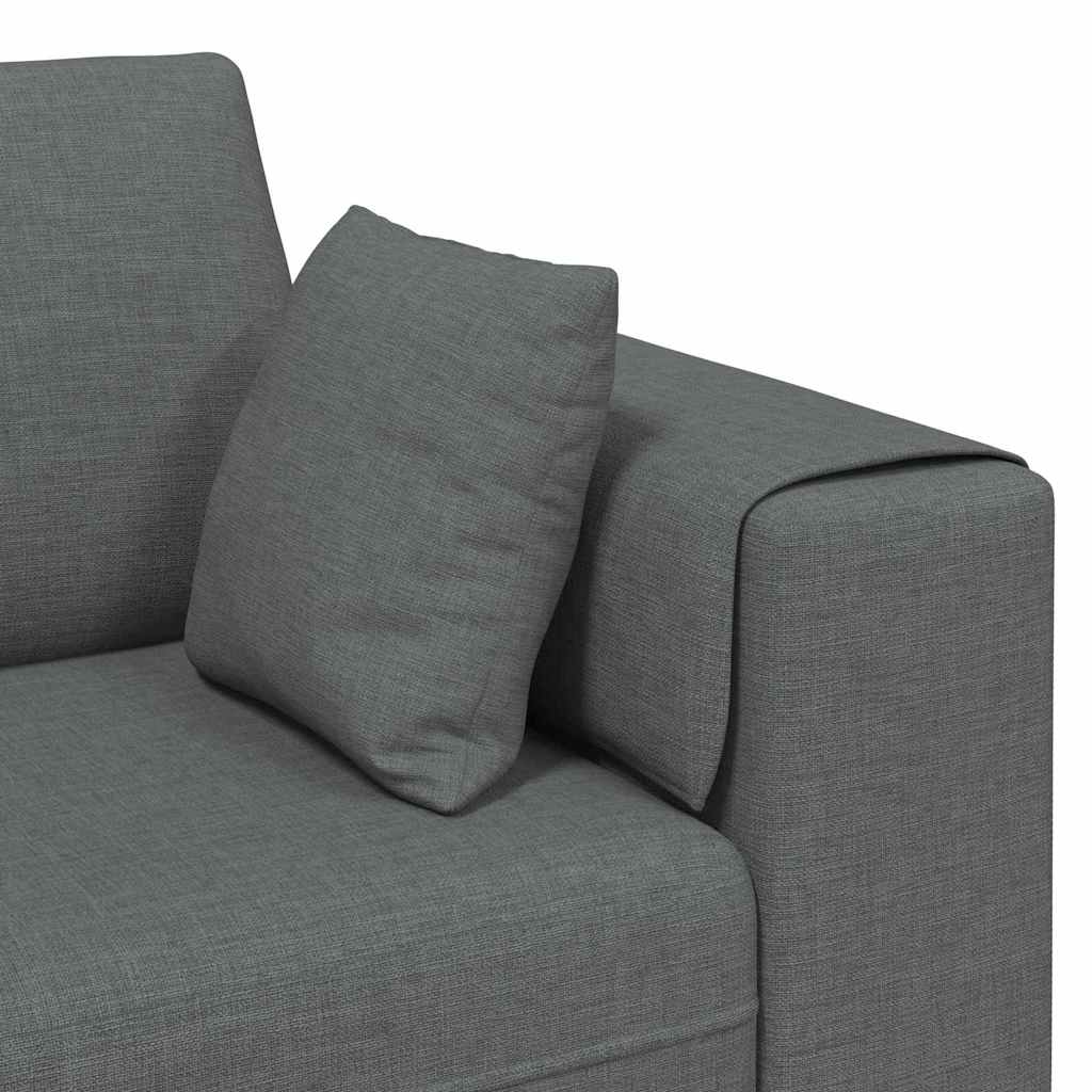 Stof Sofa Med Pude Mørkegrå 208 Cm Stof - Billede 7