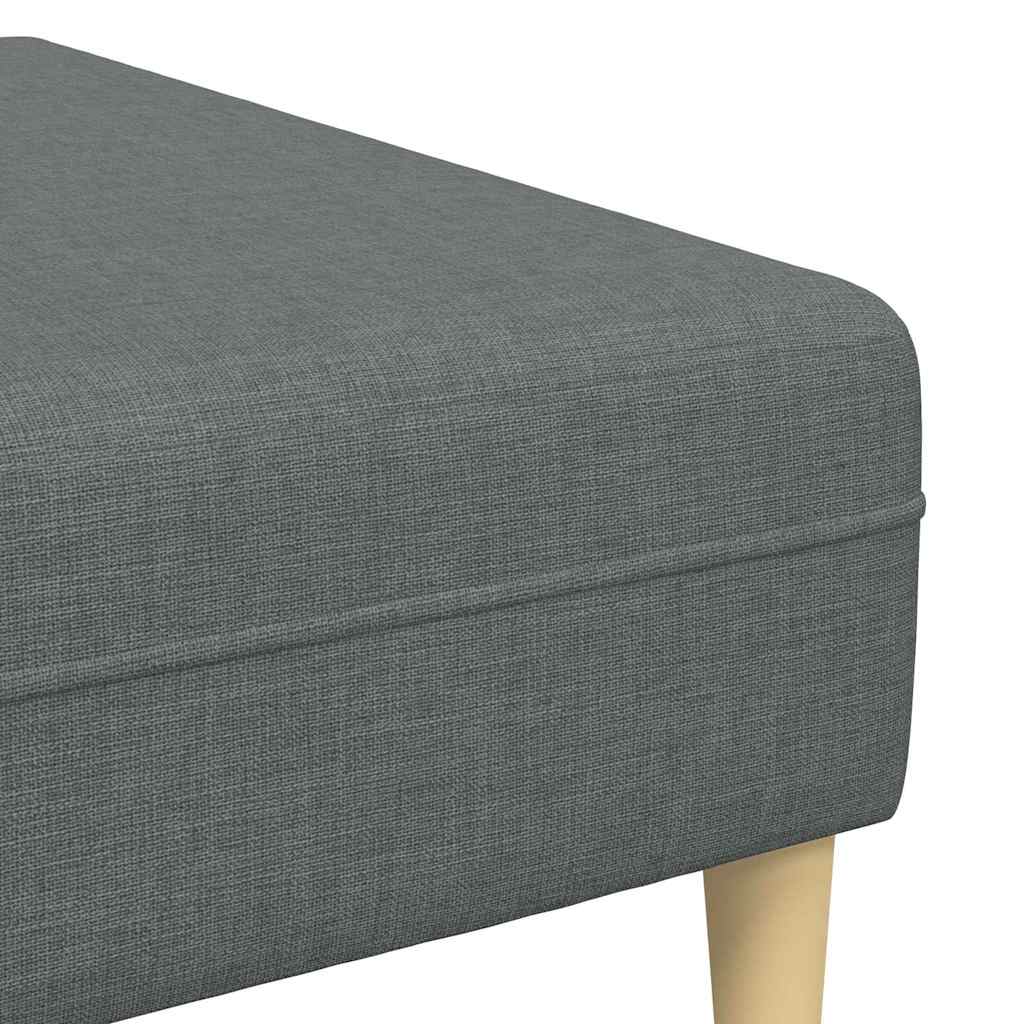 Stof Sofa Med Pude Mørkegrå 208 Cm Stof - Billede 8