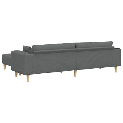 Stof Sofa Med Pude Mørkegrå 208 Cm Stof - Billede 6