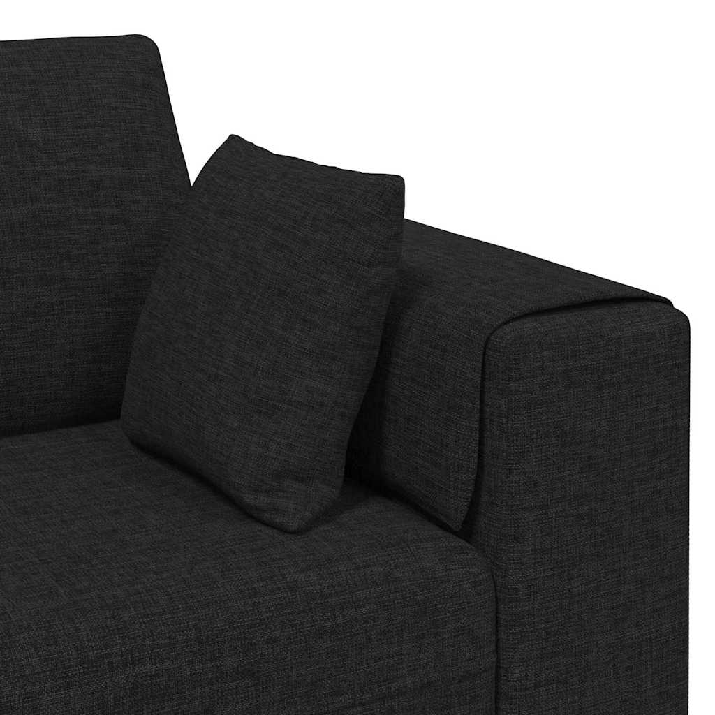Stof Sofa Med Pude Sort 208 Cm Stof - Billede 7