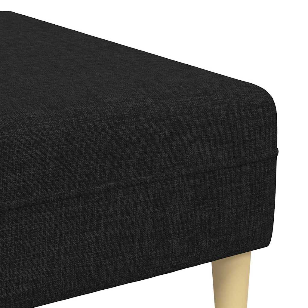 Stof Sofa Med Pude Sort 208 Cm Stof - Billede 8