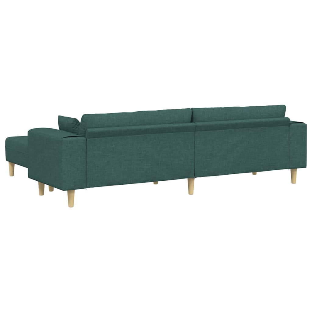 Stof Sofa Med Pude 3 Pcs Mørkegrøn 208 Cm Stof - Billede 8